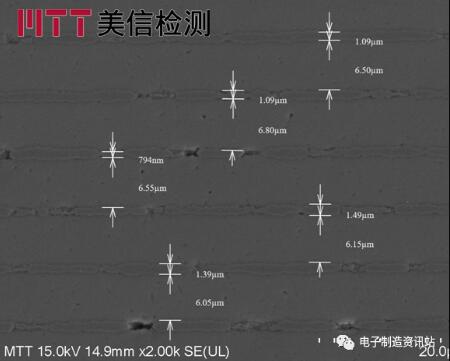 样品03内电极、介质层尺寸