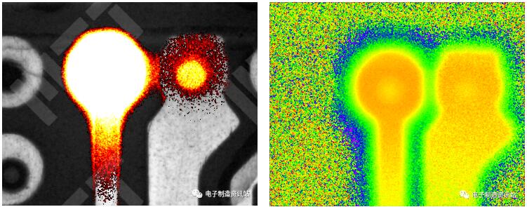 严重失效PCB Thermal EMMI热定位形貌