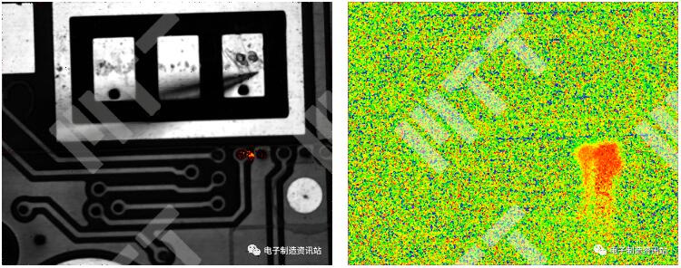 不稳定失效PCB Thermal EMMI热定位形貌