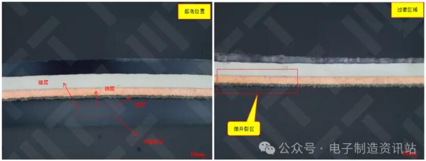 NG车把手切片金相显微镜图片