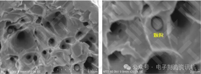 人为拉断断口形貌SEM